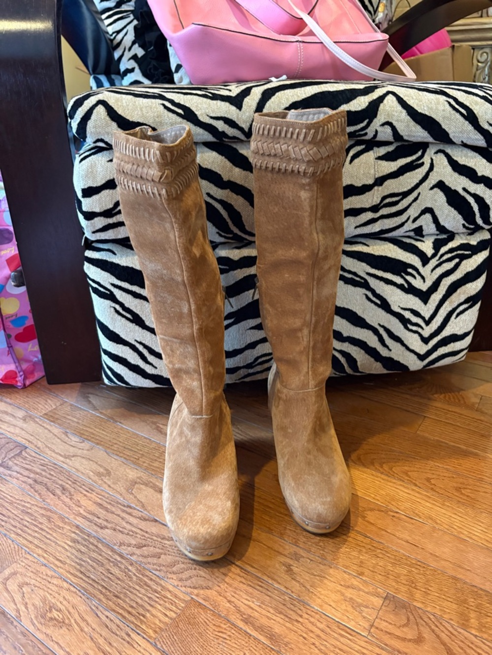 UGG tan suede knee high boots Size US 7 worn one time.